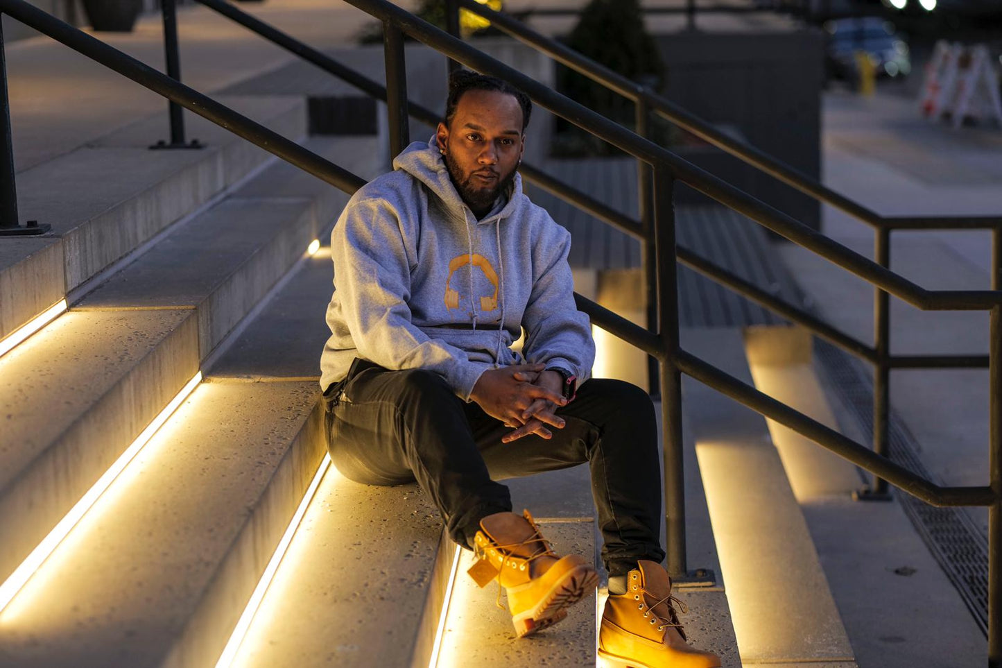 Ash Hoodie with gold logo