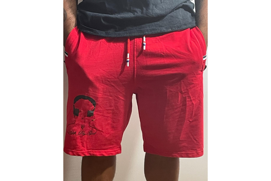 Red short with black logo